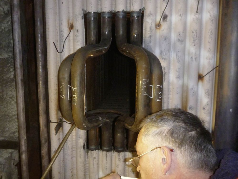 Einbau Wartungsöffnung Verdampferwand