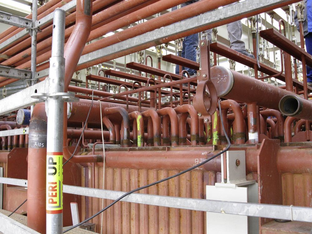 Verrohrung Kesseldecke