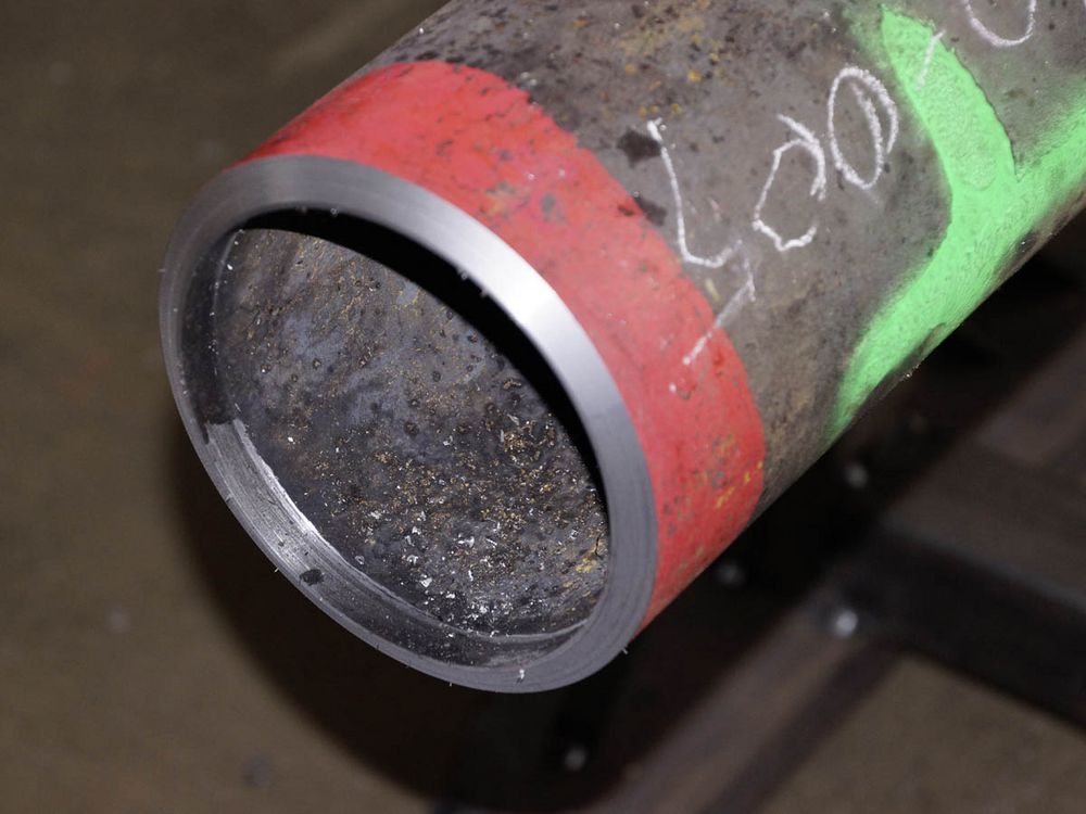 Schweißkante mittels Anfasgerät